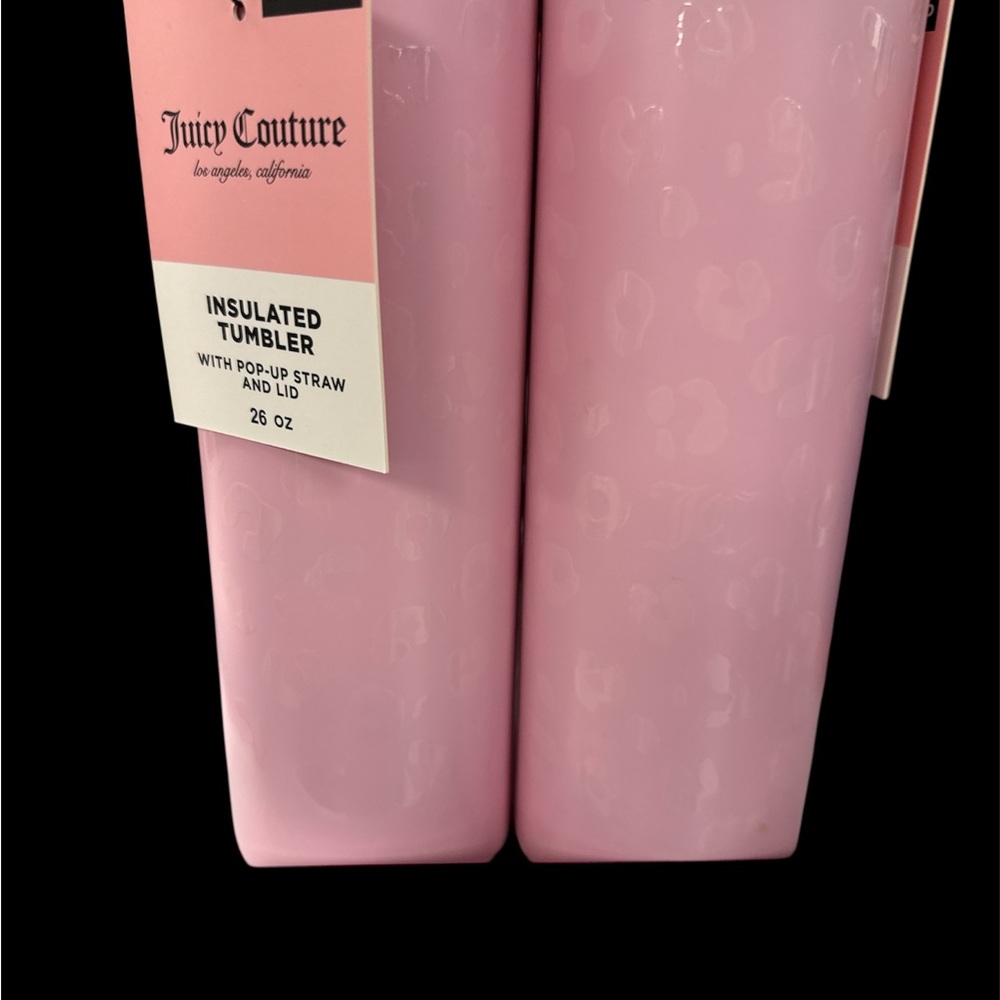 Juicy Couture Pink Insulated Tumbler with Straw